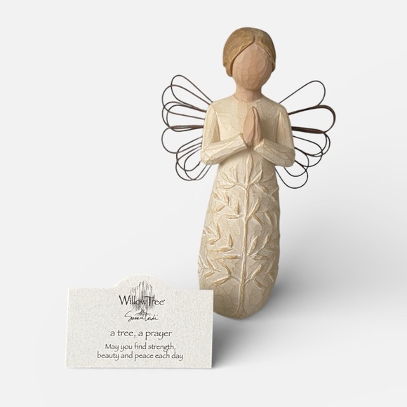 Willow Tree Other - Willow Tree Angel Figurine A Tree, A Prayer with Wings Strength Beauty Peace